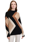 Betty Barclay Geometric Print Knitted Jumper, Black
