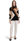 Betty Barclay Geometric Print Knitted Jumper, Black