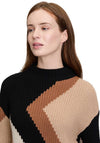 Betty Barclay Geometric Print Knitted Jumper, Black