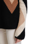 Betty Barclay Geometric Print Knitted Jumper, Black
