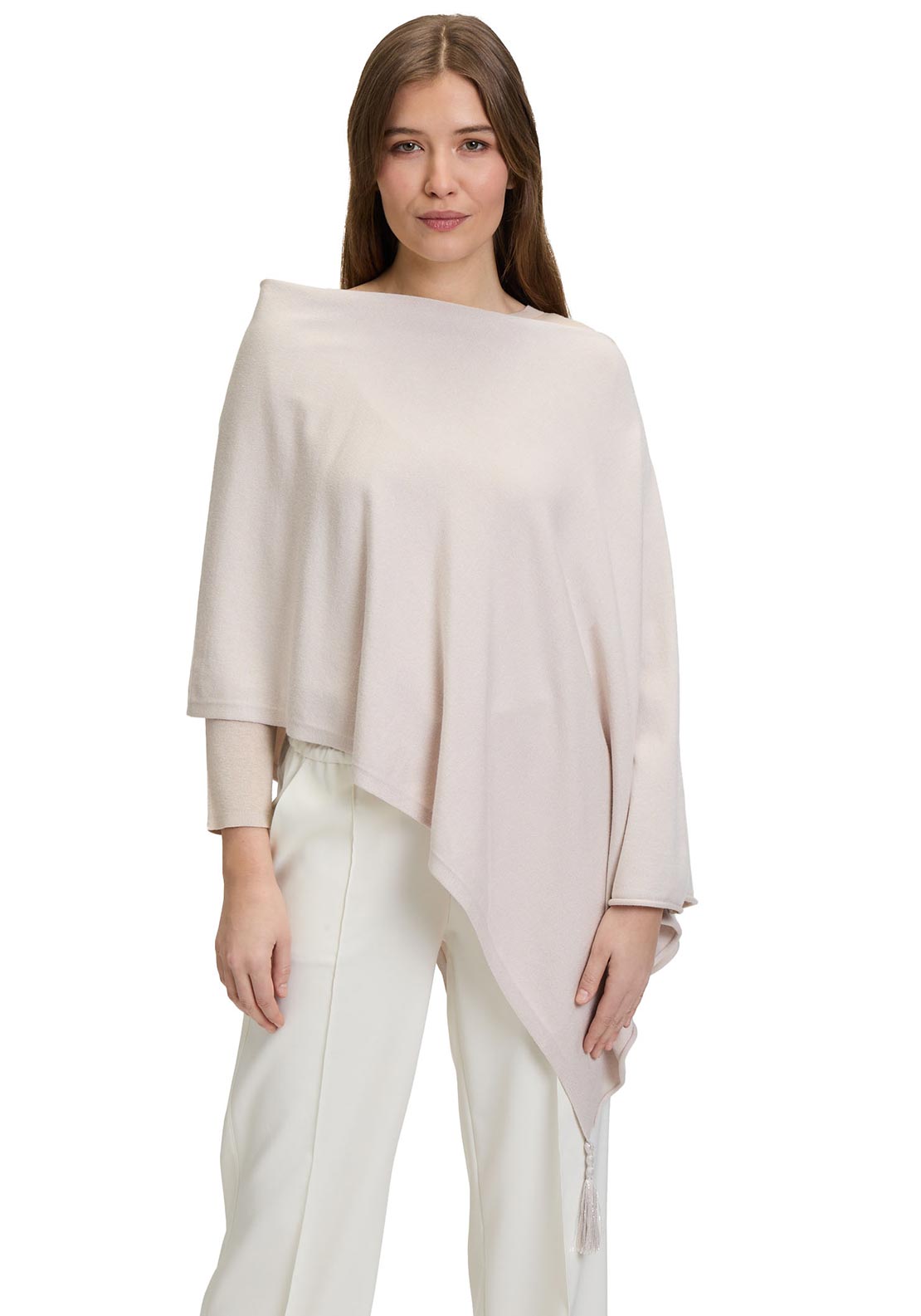 Betty Barclay One Size Draped Knit Shawl, Beige