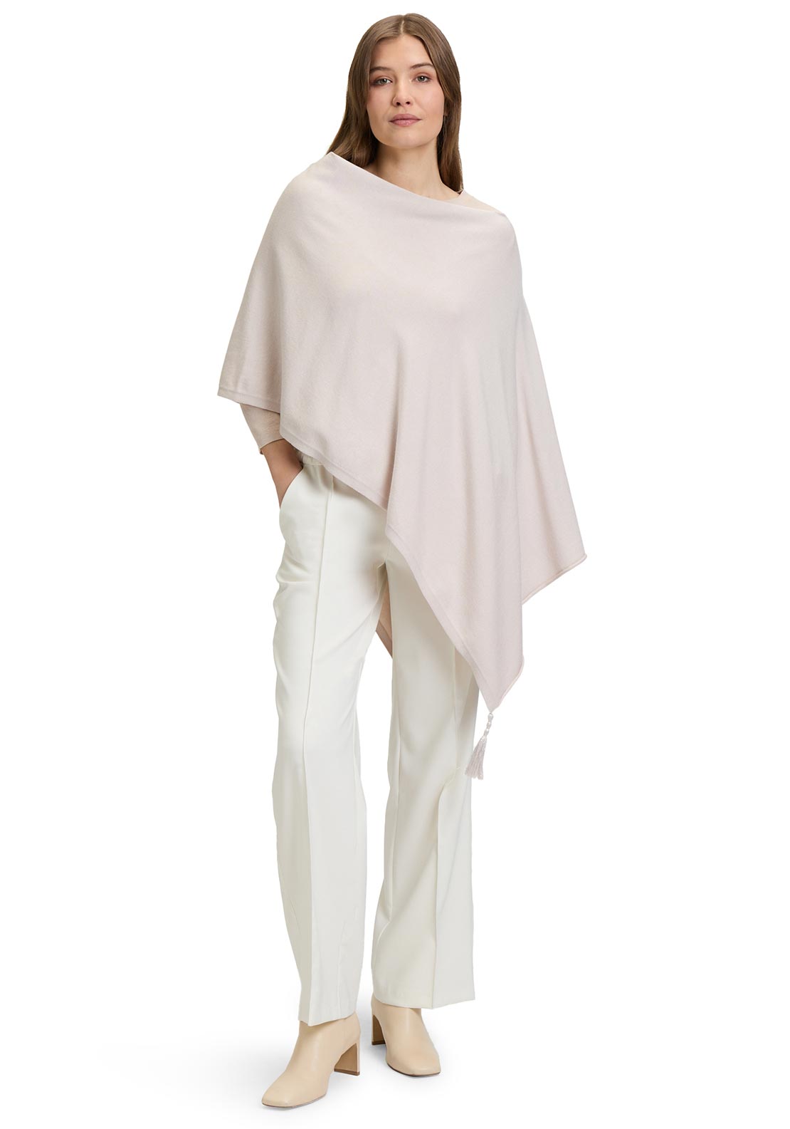 Betty Barclay One Size Draped Knit Shawl, Beige