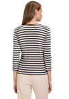 Betty Barclay Striped Lightweight Zipped Cardigan, Beige and Navy