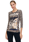 Betty Barclay Leopard Print Top, Beige Multi