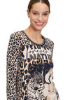 Betty Barclay Leopard Print Top, Beige Multi