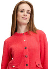 Betty Barclay Fluffy Button Up Cardigan, Orange