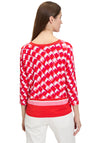 Betty Barclay Geometric Print Sweater, Pink and Red
