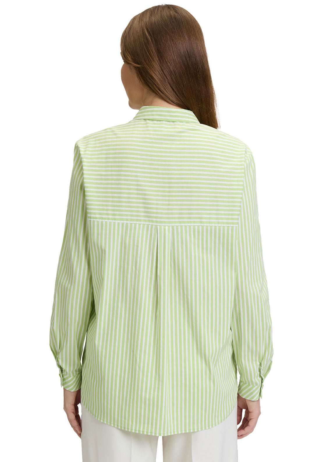 Betty Barclay Striped Shirt, Green and White