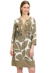 Betty Barclay Floral Animal Print Tunic Dress, Green