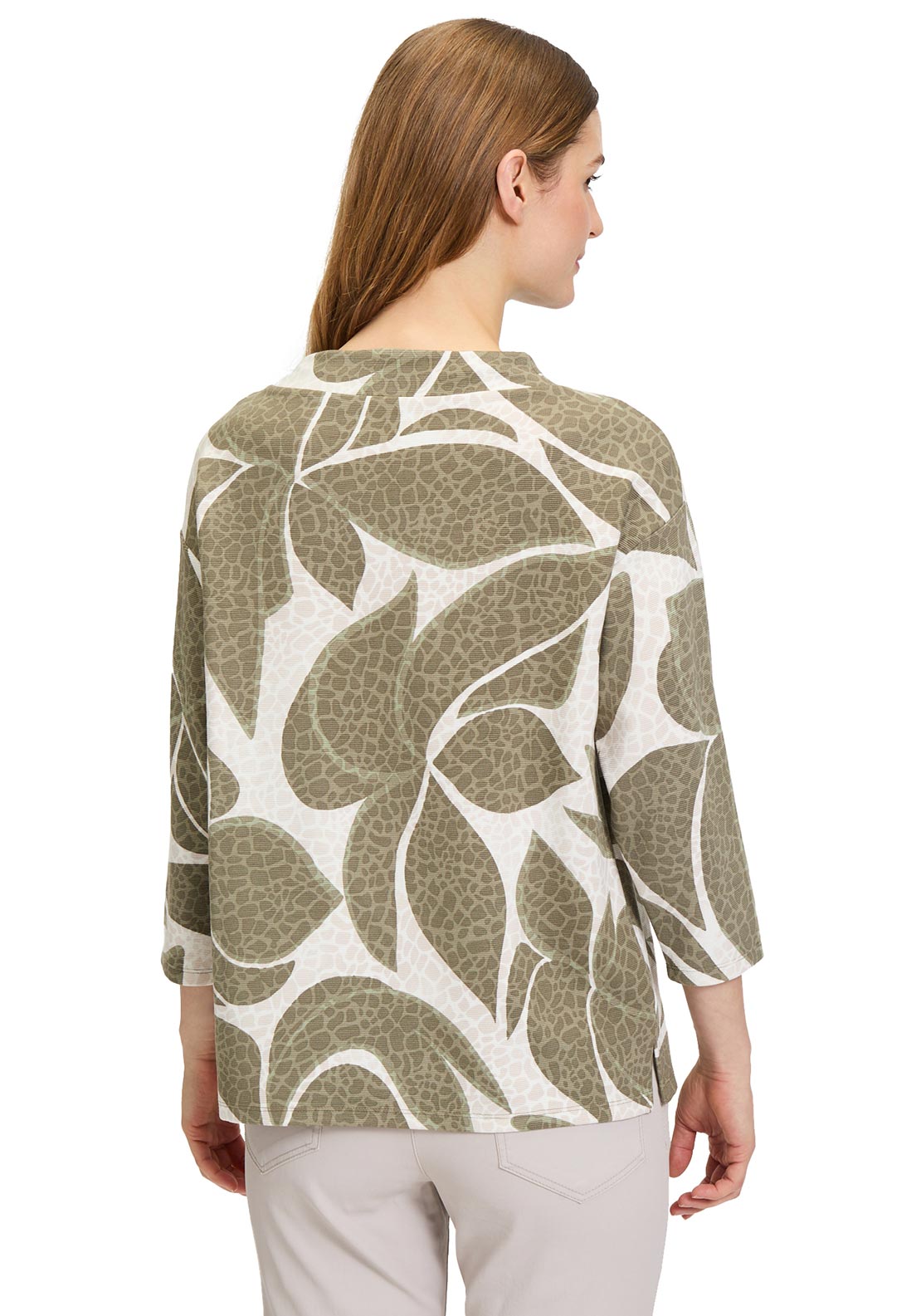 Betty Barclay Ribbed Embellished Sweatshirt, Green
