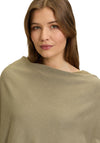 Betty Barclay One Size Draped Knit Shawl, Khaki Green