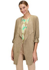 Betty Barclay Faux Suede Waterfall Jacket, Green