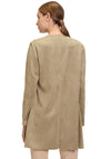 Betty Barclay Faux Suede Waterfall Jacket, Green