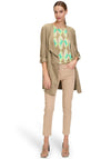 Betty Barclay Faux Suede Waterfall Jacket, Green