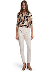 Betty Barclay Embellished Printed Top, Beige and Black