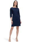 Betty Barclay Waffle Buttoned Dress, Navy