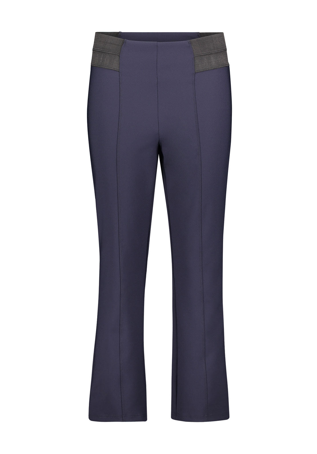 Betty Barclay Elasticated Cropped Kick Flare Trousers, Navy