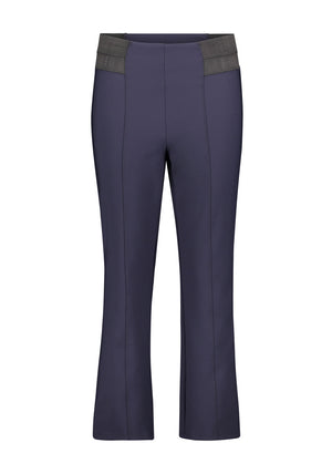 Betty Barclay Elasticated Cropped Kick Flare Trousers, Navy