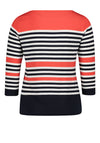 Betty Barclay Striped Top, Navy and Red