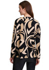 Betty Barclay Embellished Geometric Print Sweater, Beige and Black