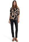 Betty Barclay Embellished Geometric Print Sweater, Beige and Black
