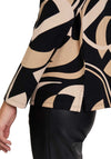 Betty Barclay Embellished Geometric Print Sweater, Beige and Black