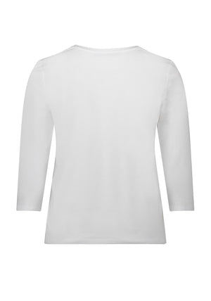 Betty Barclay Embellished Print Top, White