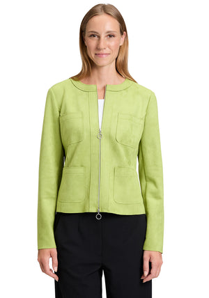 Betty Barclay Faux Suede Jacket, Green