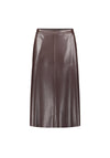 Betty Barclay Faux Leather A-Line Midi Skirt, Brown
