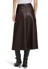 Betty Barclay Faux Leather A-Line Midi Skirt, Brown