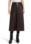 Betty Barclay Faux Leather A-Line Midi Skirt, Brown