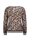 Betty Barclay Contrast Trim Leopard Print Jumper, Brown