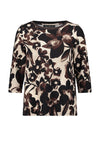 Betty Barclay Floral Print Sweater, Brown