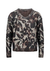 Betty Barclay Contrast Print Jumper, Brown