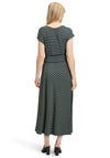 Betty Barclay Striped Belted Dress, Navy and Green