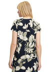 Betty Barclay Floral Pleated Top, Navy