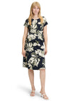 Betty Barclay Floral Pleated Top, Navy