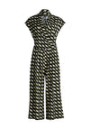 Betty Barclay Geometric Print Cropped Jumpsuit, Navy