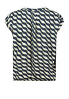 Betty Barclay Geometric Print Blouse, Navy