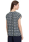 Betty Barclay Geometric Print Blouse, Navy