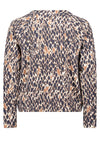 Betty Barclay Animal Print Zipped Jacket, Navy and Brown