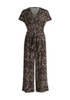 Betty Barclay Animal Print Cropped Jumpsuit, Brown