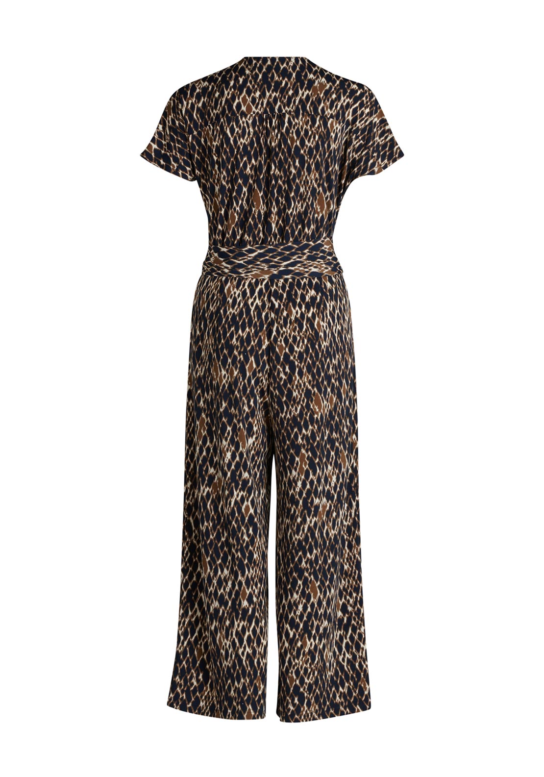 Betty Barclay Animal Print Cropped Jumpsuit, Brown