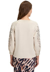 Betty Barclay Stud Sleeve Sweatshirt, Beige
