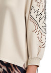 Betty Barclay Stud Sleeve Sweatshirt, Beige