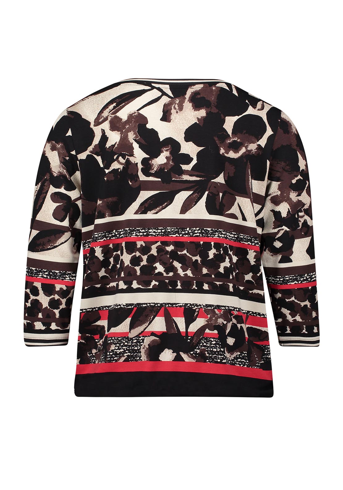 Betty Barclay Abstract Floral Top, Black