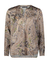 Betty Barclay Satin Paisley Print Blouse, Beige