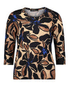 Betty Barclay Floral Print Top, Brown