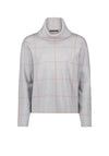 Betty Barclay Polo Neck Grid Jumper, Grey