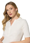 Betty Barclay Collared Neck Textured Blouse, Cream